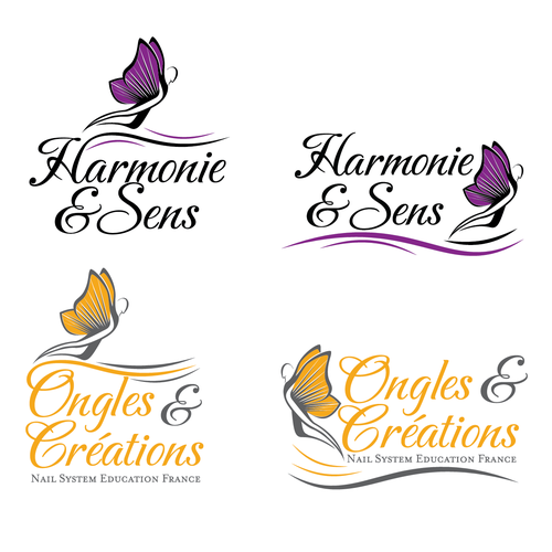 "Harmonie & Sens / Ongles & Créations" winning Logo design