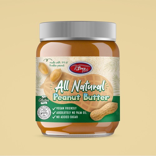 design a modern label for a New all natural peanut butter Design by Holiday26