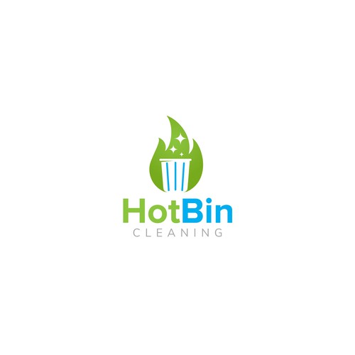 Hot Bins Cleaning - Trash Can Cleaning Design by diselgl