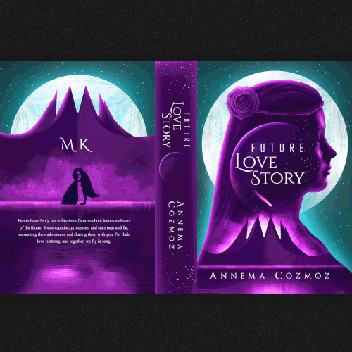 Children's Sci-fi Love Story Book Cover Contest! Space Captains and Princesses. Future Love Story! Design by César Pardo