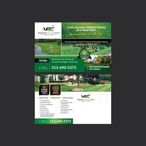 Lawn and Landscape Advertisement Design by Alisia