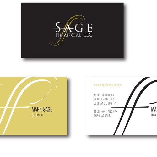 Create the next logo and business card for Sage Financial LLC Design por Dezignstore