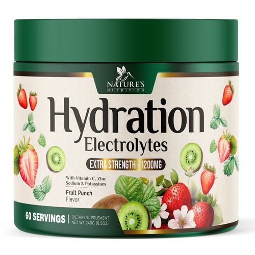 Hydration Electrolytes Design Needed for Nature's Nutrition Design by UnderTheSea™
