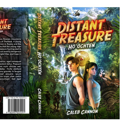 Fiction Book Cover for a Vibrant Jungle Adventure Design by MarCreative™