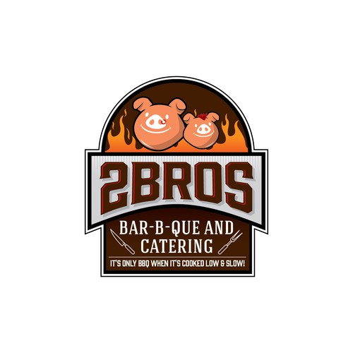 2 Brothers Bar B Que And Catering Logo Design Contest