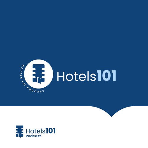 Create a logo for a podcast called - Hotels 101 - incorporate a hotel in the logo Design by Hybrid Studios