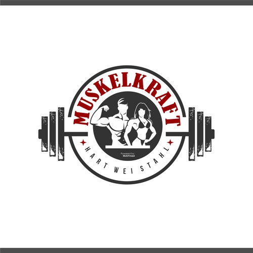 Create a logo for cool outdoor Gym in the „golden age Bodybuilding times“ style. Design by Dheldraw