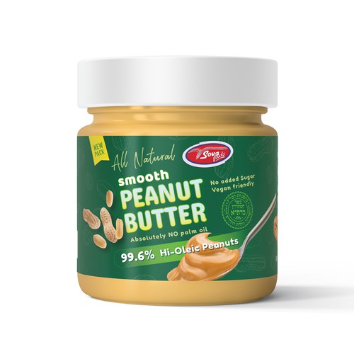 design a modern label for a New all natural peanut butter Design by KforKITE