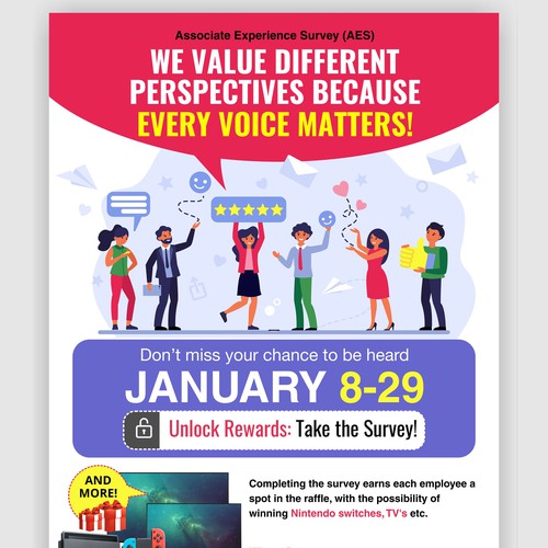 Acme Survey Need 100% Participation Design by The 3colors