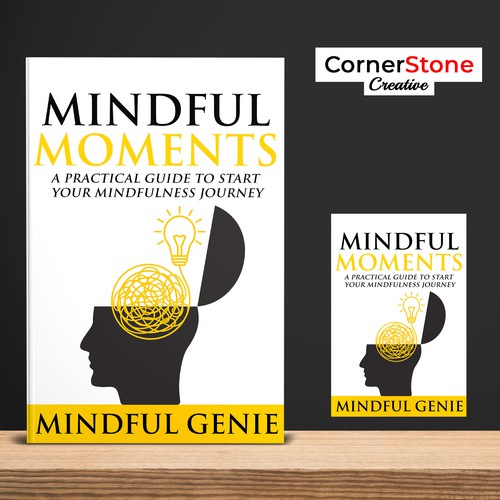 Catchy book cover design for my mindful meditation book. Design by Sann Hernane