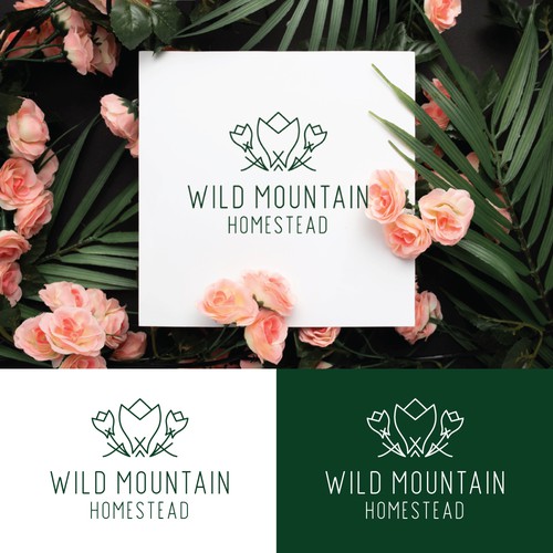 Artistic modern logo needed for a mountain-top flower farm. Design by Zolnya