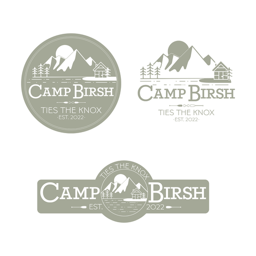 Design Our Camp-Themed Wedding Logo! Diseño de Sabrina Deixis