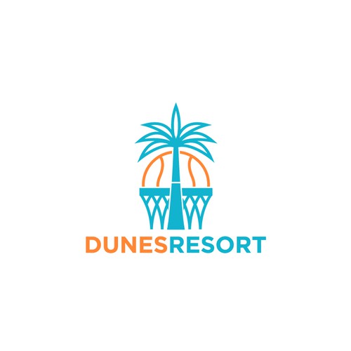 DUNESRESORT Basketball court logo. Design by amstara Std