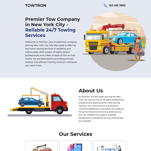 Tow Truck Company NYC Design by Ananya Roy