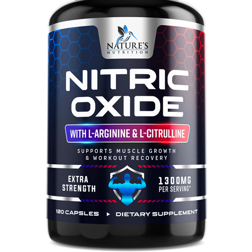 Nitric Oxide label design needed for Nature's Nutrition Design réalisé par ZAKIGRAPH ®