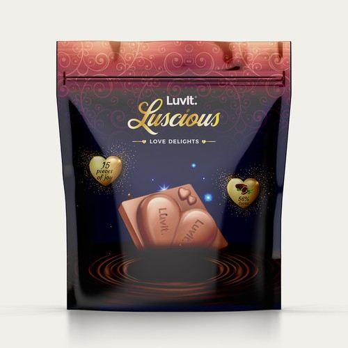 Design a standout label for a Premium Chocolate Homepack Réalisé par Hanisha P Patel