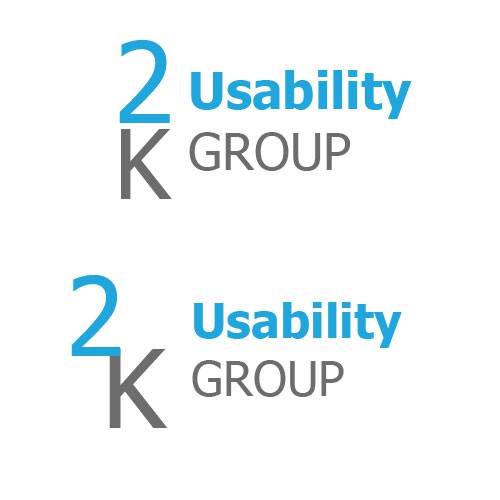 2K Usability Group Logo: Simple, Clean Diseño de Alex_Grachov