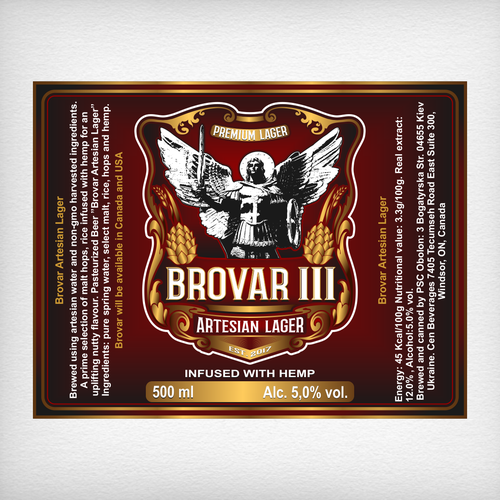 A Can of Beer infused with goodness needs a label Design by DataDesign99d