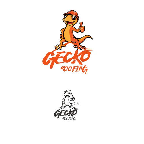 Bright, Colorful, Fun, Logo & Brand Kit For GECKO ROOFING Design by Leon__art