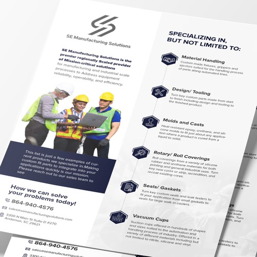 Clean single page line card for potential customers Design by Monki D Loy