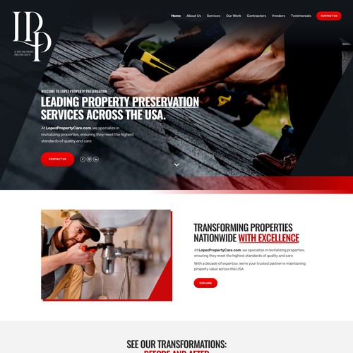 Design a Modern Property Preservation Website Company Design by keilaMaria