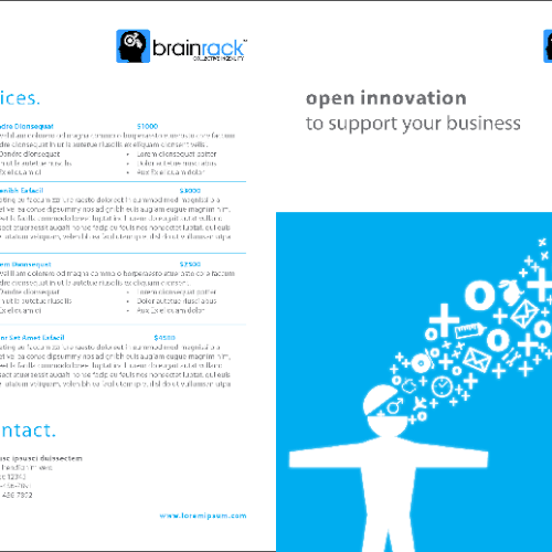 Brochure design for Startup Business: An online Think-Tank Design by grafikboy