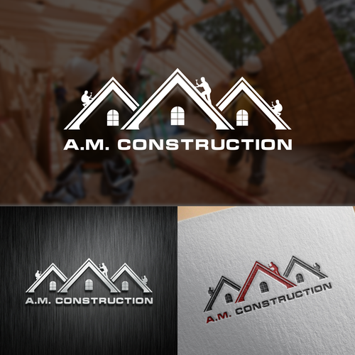Next level Construction Logo for Home Improvement business "A.M. Construction" Design by Gaman Art Space