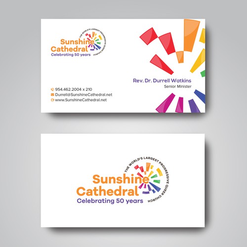 Business Card for Growing Progressing LGBTQ Church Design by Birendra Chandra Das