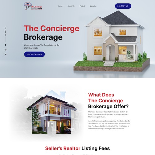 The concierge brokerage website Diseño de FuturisticBug