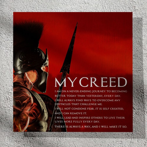 My Creed - Spartan Warrior Design por Atari Glory