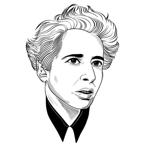 Hannah Arendt illustriert Design by Yoky Artistic