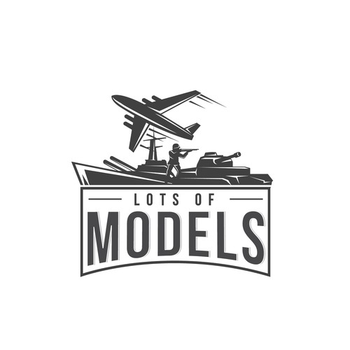 lots of models online hobby shop Logo design contest
