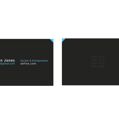 Create an elegant business card for an entrepreneurial hacker Design by xkarlohorvatx