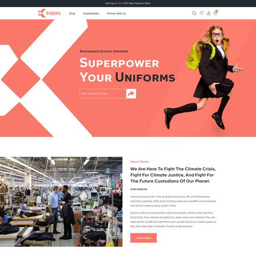Designs | Allbirds but for school uniforms! | Web page design contest