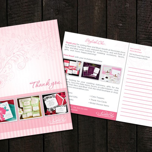 Upscale Wedding Invitation Boutique Postcard デザイン by Cit
