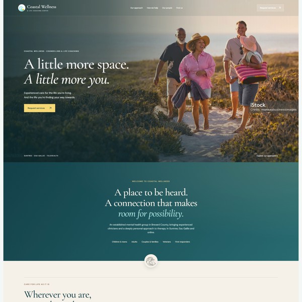 Wellness landing page