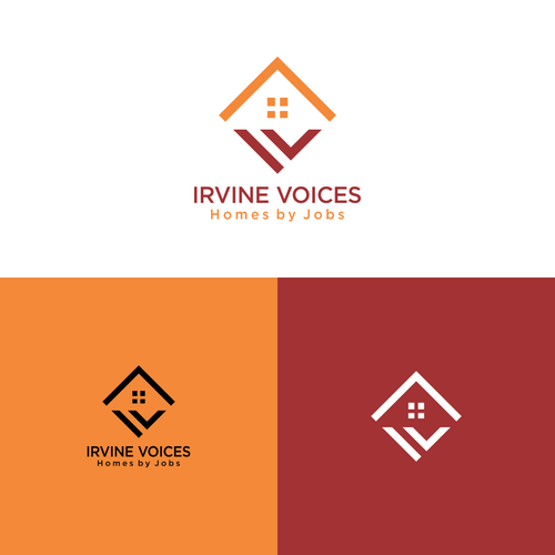 Irvine Voices - Homes for Jobs Logo Design por coffeeandglory