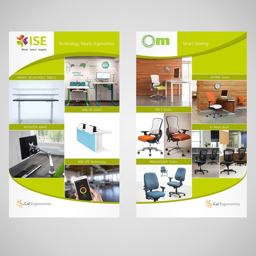 Pair of retractable banners for ergonomic products Design by Jevo FaY