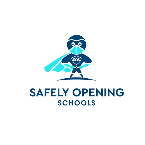 Logo for a group of Super Hero's working to get Kids back to school Design by Argim