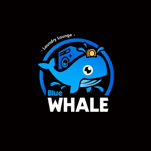 Unleash Your Creativity, Logo Design for "Blue Whale Laundry Lounge" Design by Chickvek.Labs