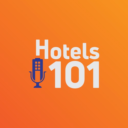 Create a logo for a podcast called - Hotels 101 - incorporate a hotel in the logo Design by inwin