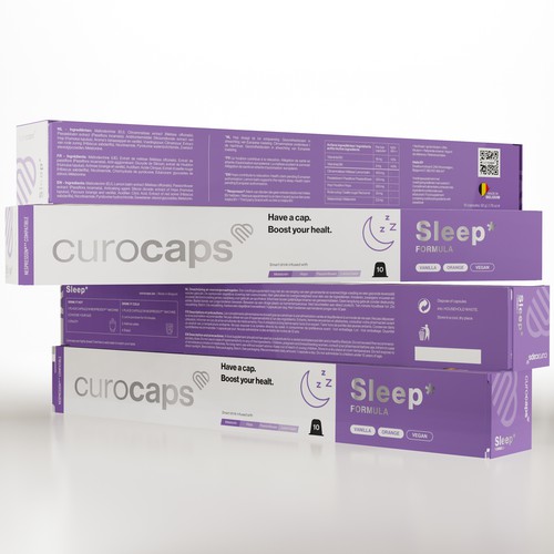 Design a new box for Curocaps! Design by emmafoo