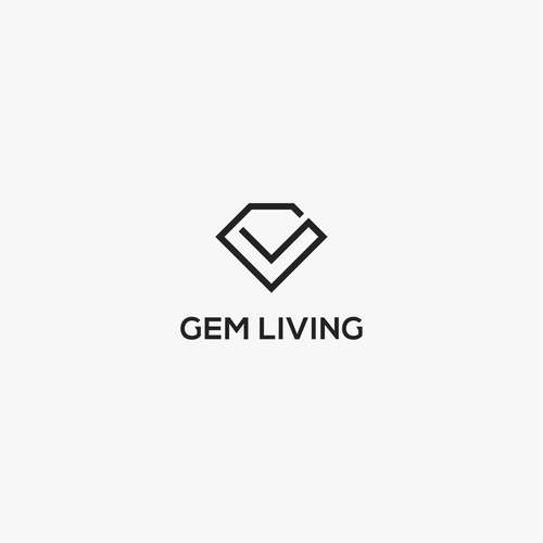 Geometrical, minimalist, modern brand design for Gem Living Design by aliefART