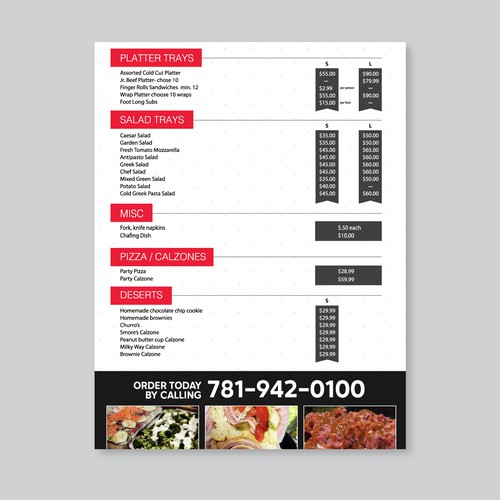 Love Food??? Create a modern, stylish Catering Menu for Anthony's Design by Artlock16