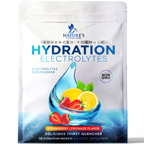 Refreshing Hydration Electrolytes Design Needed for Nature's Nutrition Design by agooshe