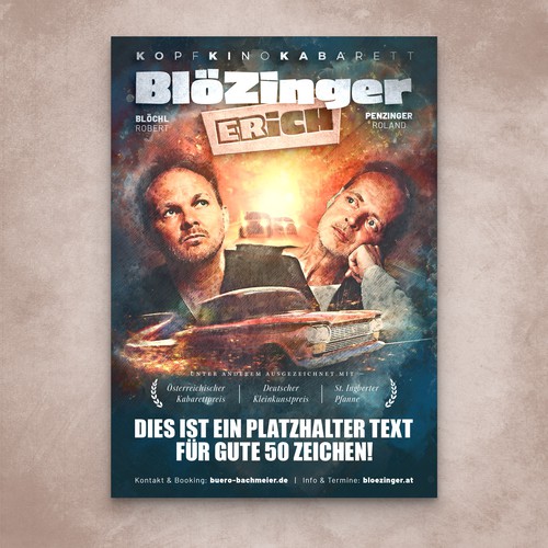 Poster for a comedy show in the style of a movie poster Design by i,Mage