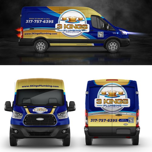 Eye catching plumbing van wrap Design by J0taeMe_