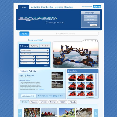 Design di ESCAPEER.COM <--  ;)  --> {a FaceySpacey Web 2.0 Design Contest} di KPdesigns