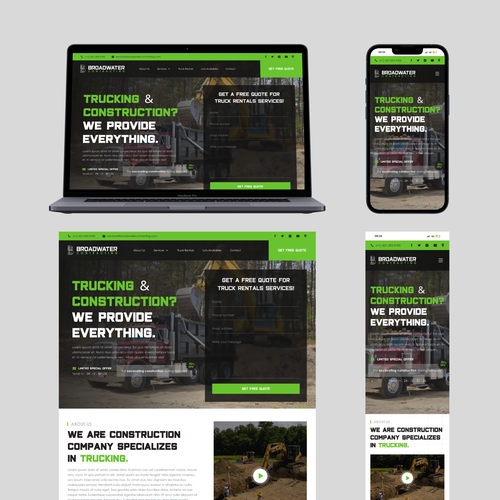 Trucking redesign of website Design von Azzam 123