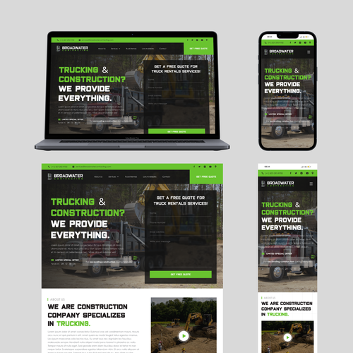 Trucking redesign of website Design by Azzam 123